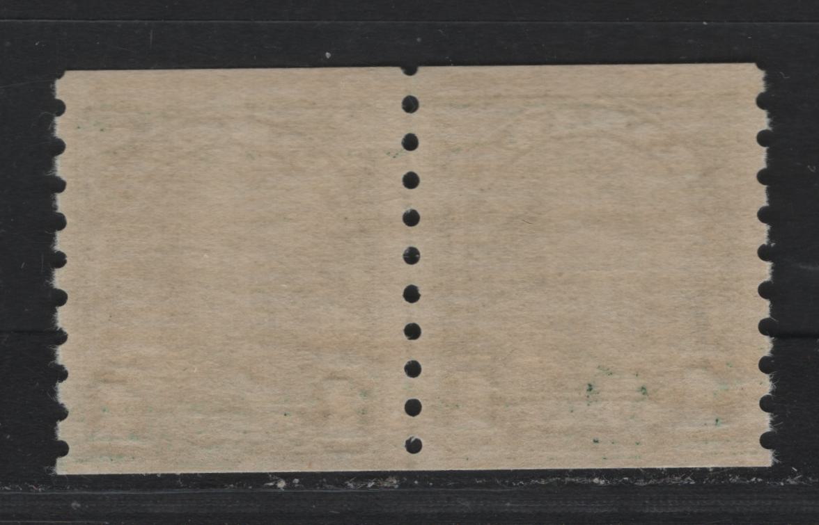 Lot 329 Canada (C) #179i 1c Myrtle Green , 1930-1931 KGV Arch/Leaf Coil Issue, A VFNH Jump Line Coil Pair, BABN-LLL Paper