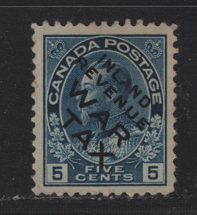 Lot 114 Canada (C) Unitrade MR2Bi 5c Blue, 1915 War Tax Issue, A Very Fine Unused Single, As Lot 113 But 75 Rather Than 80