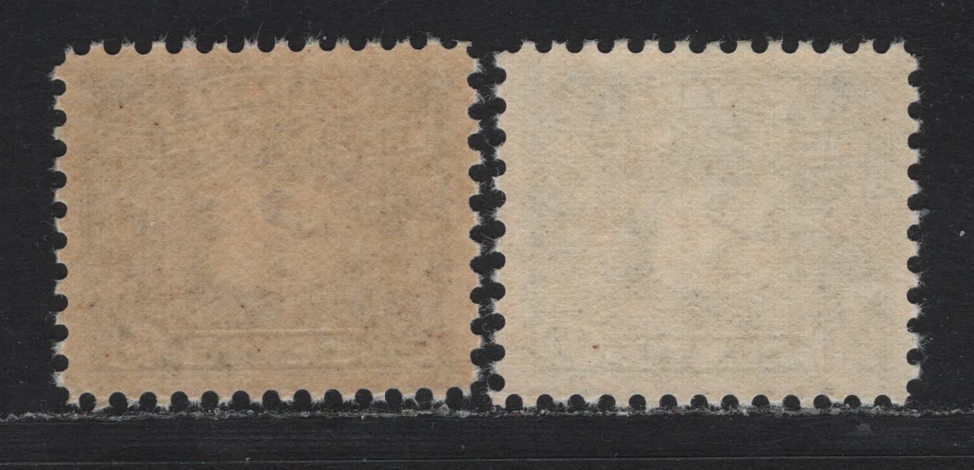 Lot 125 Canada Van Dam#FX64 3c Blue, 1925-1928 Two Leaf Excise Tax Issue, 2 VFNH Singles, Yellowish & Light Cream Gum, Very Well Centered Examples