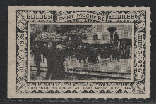 Lot 144 Canada (C) Lafreniere 1936 Port Moody BC Golden Jubilee Label, A VFOG Single