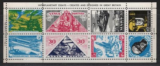 Lot 148 United States Of America 1958 Interplanetary Promotional Essays, A VFNH Sheetlet Of 8