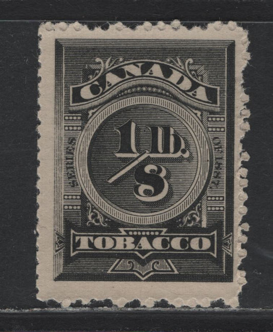 Lot 149 Canada Ryan#RN2 1/8lb Black, 1887 Tobacco Stamp Issue, A Fine Unused Single, No Gum As Issued