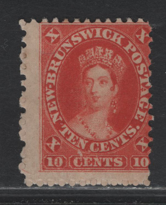 Lot 174 New Brunswick (C) #9 10c Vermillion, 1860 Cents Issue, A VGOG Single, Cents-N Paper, Perf 12.1x11.75