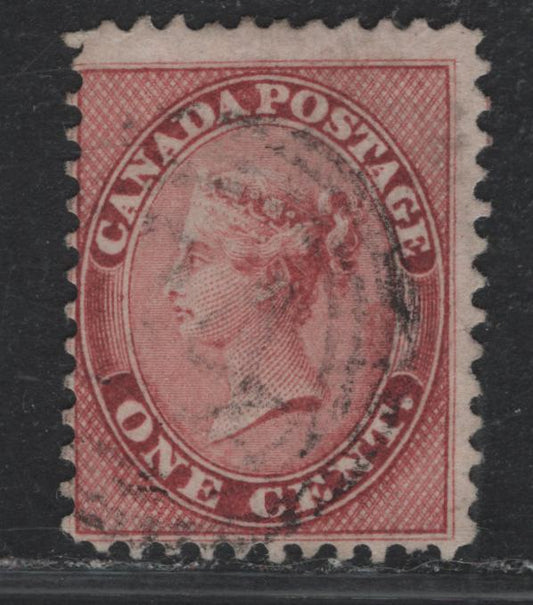 Lot 185 Canada (C) #14 1c Deep Rose, 1859-1864 Cents Issue, A Very Good Used Single, Cents-T Paper, Perf 12