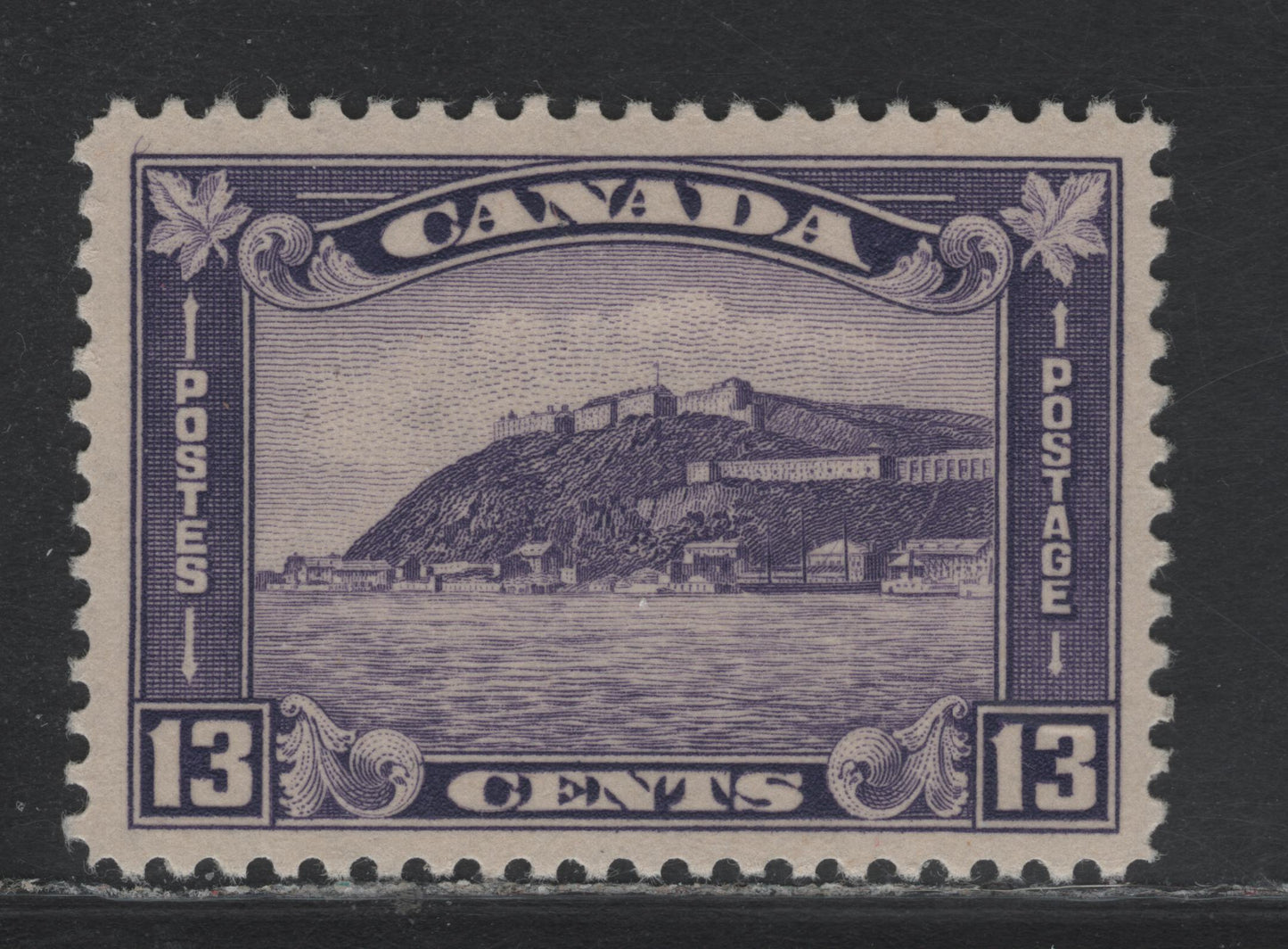 Lot 208 Canada #201 13c Deep Bluish Violet, 1932 KGV Medallion Issue, A VFOG Single, BABN-KK Paper, Perf 10.9