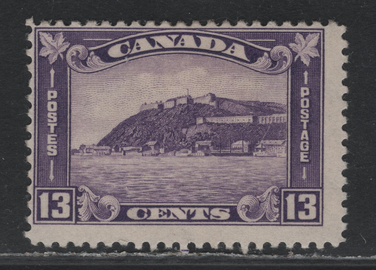 Lot 215 Canada #201i 13c Rosy Milky Purple, 1932 KGV Medallion Issue, A FOG Single, BABN-VV Paper, Perf 10.85x10.9