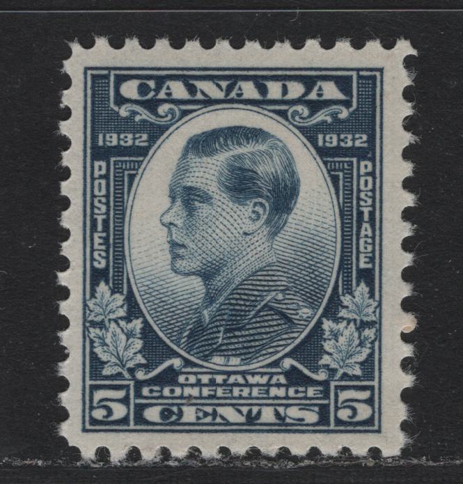 Lot 229 Canada #193 5c Steel Blue, 1932 Imperial Economic Conference Issue, A VFNH Single, BABN-RR Paper, Perf 10.8