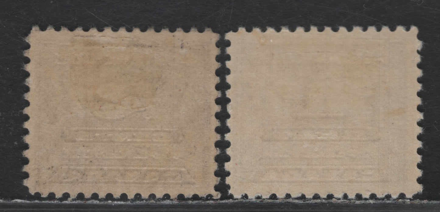 Lot 254 Canada (C) #J11-J12 1c - 2c Bluish Violet, 1933-1934 Third Postage Due Issue, 2 F/VFOG Singles, BABN-II Paper, Perfs 10.9x10.8 & 10.8