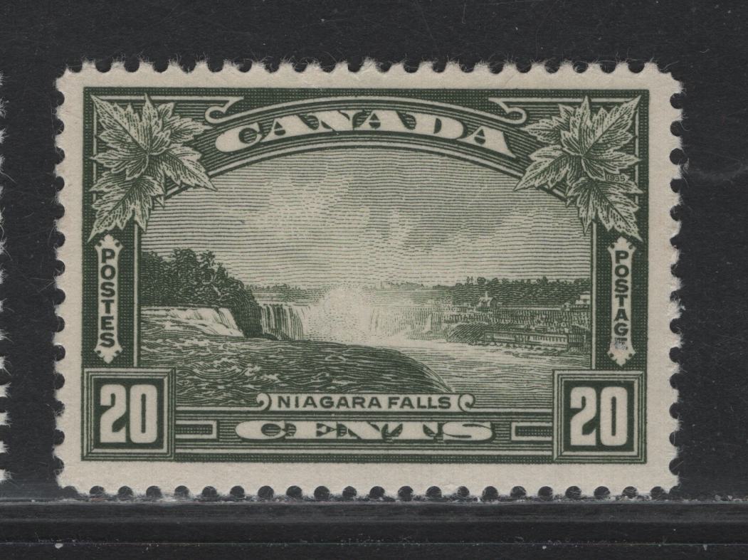 Lot 272 Canada SC#225 20c Olive Green Niagara Falls, 1935-1937 Dated Die Issue, A VFOG Single On CBN-RRR Paper