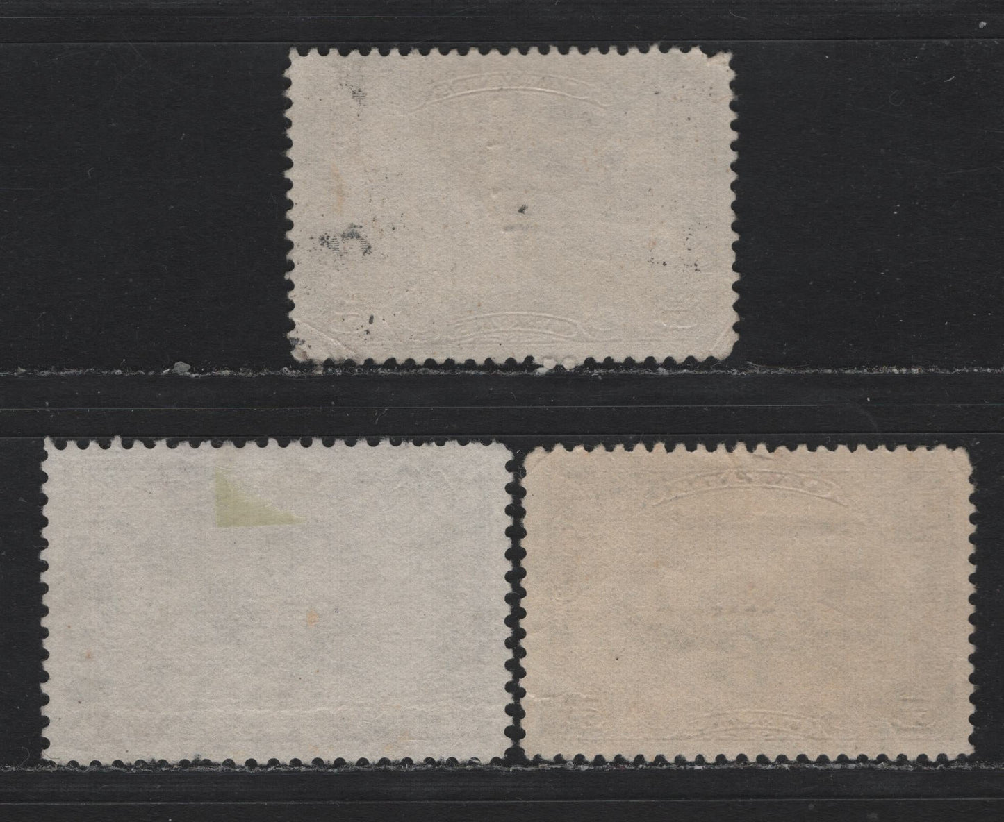 Lot 289 Canada #C1-C3 5c - 6c on 5c Brown Olive - Olive Brown, 1928-132 Airmail Issue, 3 Very Fine Used Singles