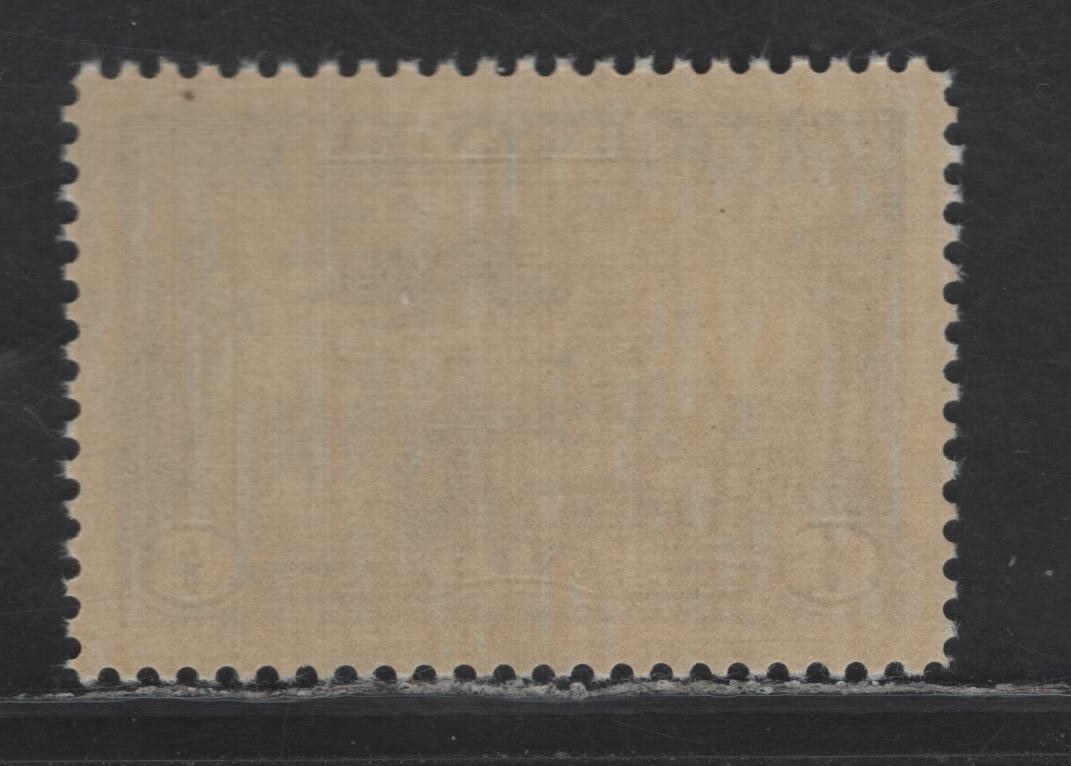 Lot 299 Canada #C6 6c Dull Blue, 1938 Airmail Issue, A XFNH Single, Translucent Vertical Wove Paper With Clear Horiz. Mesh & Yellowish Cream Semi Glossy Gum, Lighter & Darker Streaks, Perfectly Centered Within Balanced Opposing Margins.