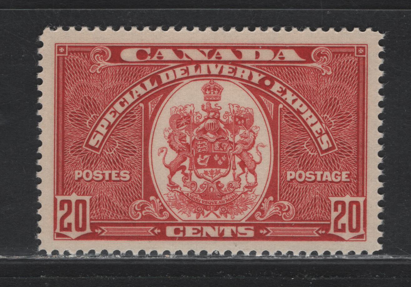 Lot 316 Canada #E8 20c Carmine, 1938 Special Delivery Issue, A VFNH Single, CBN-LL Paper