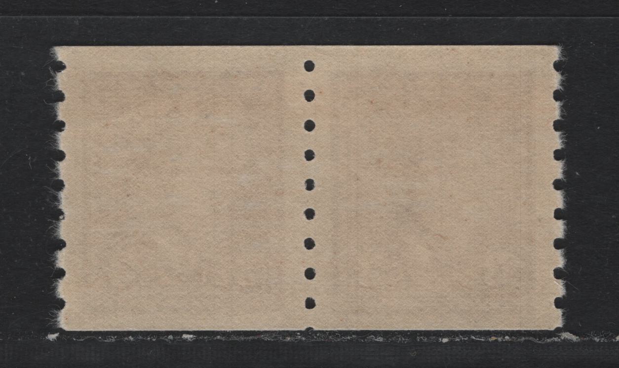 Lot 338A Canada (C) #266 3c Rosy Plum, 1942-1943 KGV War Issue Coils, A VFNH Coil Pair, CBN-MMMMMM Paper, Perf 8 Vertical