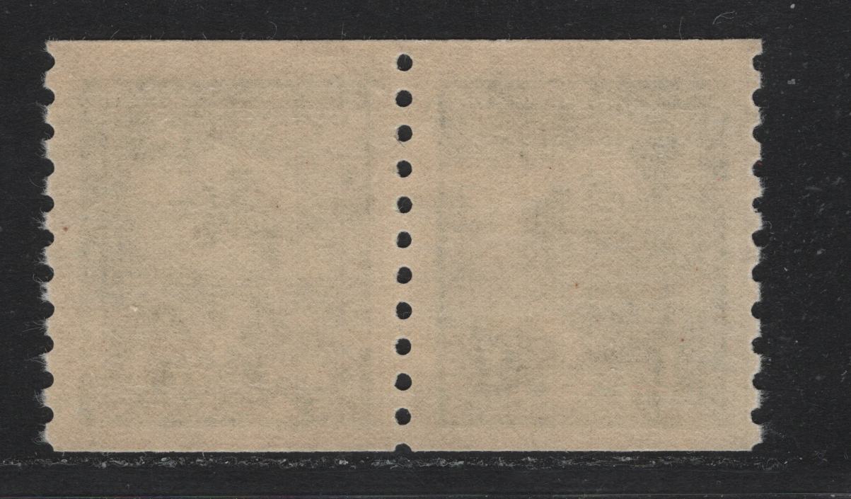 Lot 358 (C) Canada #278 1c Bluish Green, 1948 King George VI War Issue, A VFNH Coil Pair Perf 9.5 Vertically On CBN-RRRRRR Paper