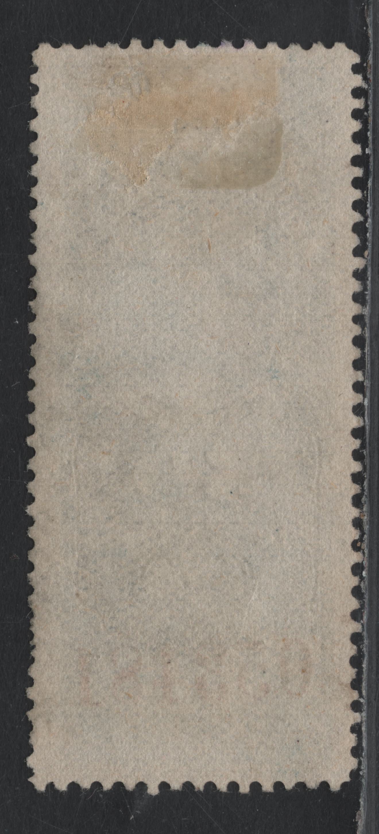 Lot 93 Canada Van Dam#FG19var 50c Blue, 1897 Gas Inspection Issue, A Very Fine Used Single, Red Control Number, Showing Control Number Wildly Misplaced
