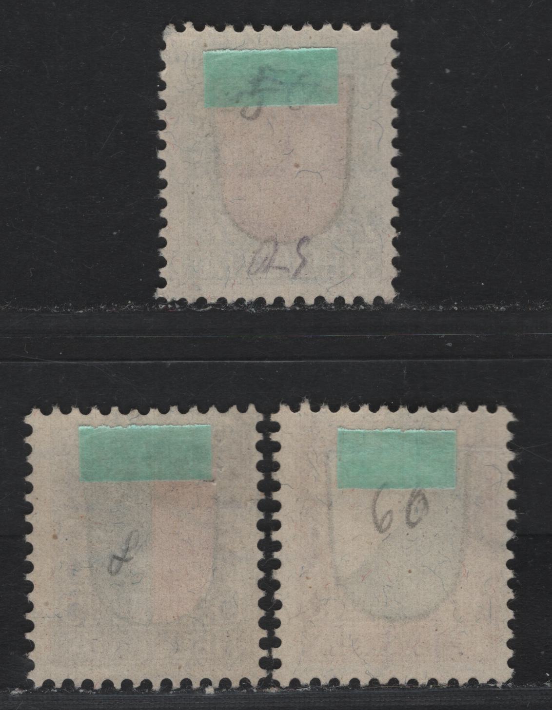 Lot 107 Switzerland Scott#B15-B17 7.5c - 15c Gray & Red - Violet, Red & Blue , 1920 Arms Semi Postal Issue, 3 Fine/Very Fine Used Singles