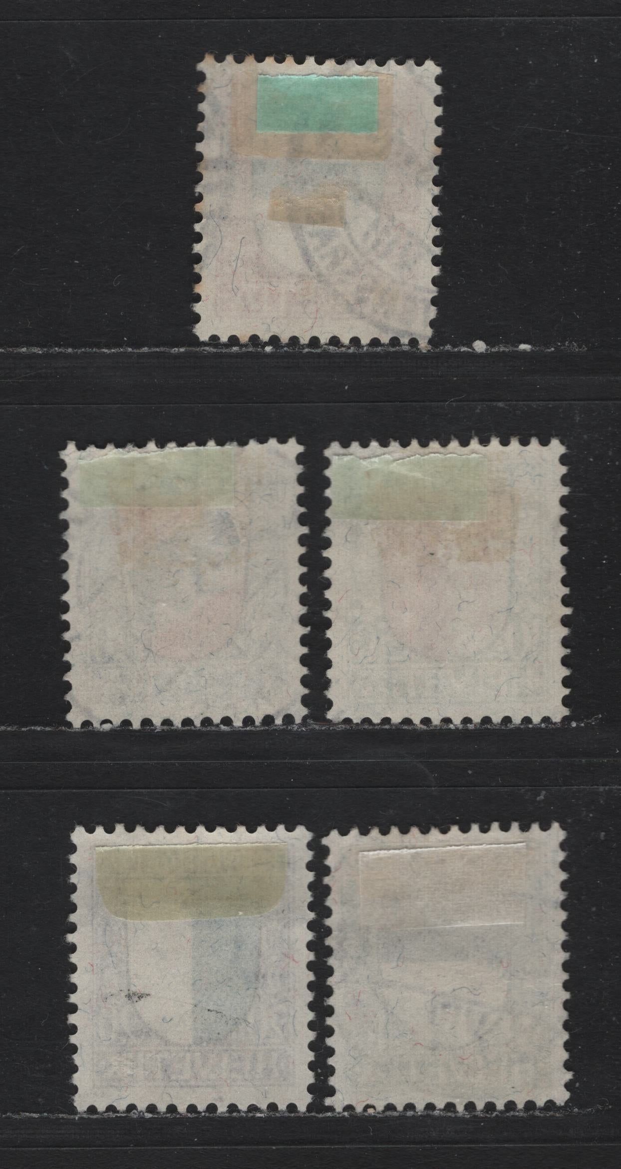 Lot 108 Switzerland Scott#B18-B19, B21-B23 10c - 20c Green, Red & Black , 1921-1922 Arms Semi Postal Issue, 5 Very Fine Used Singles