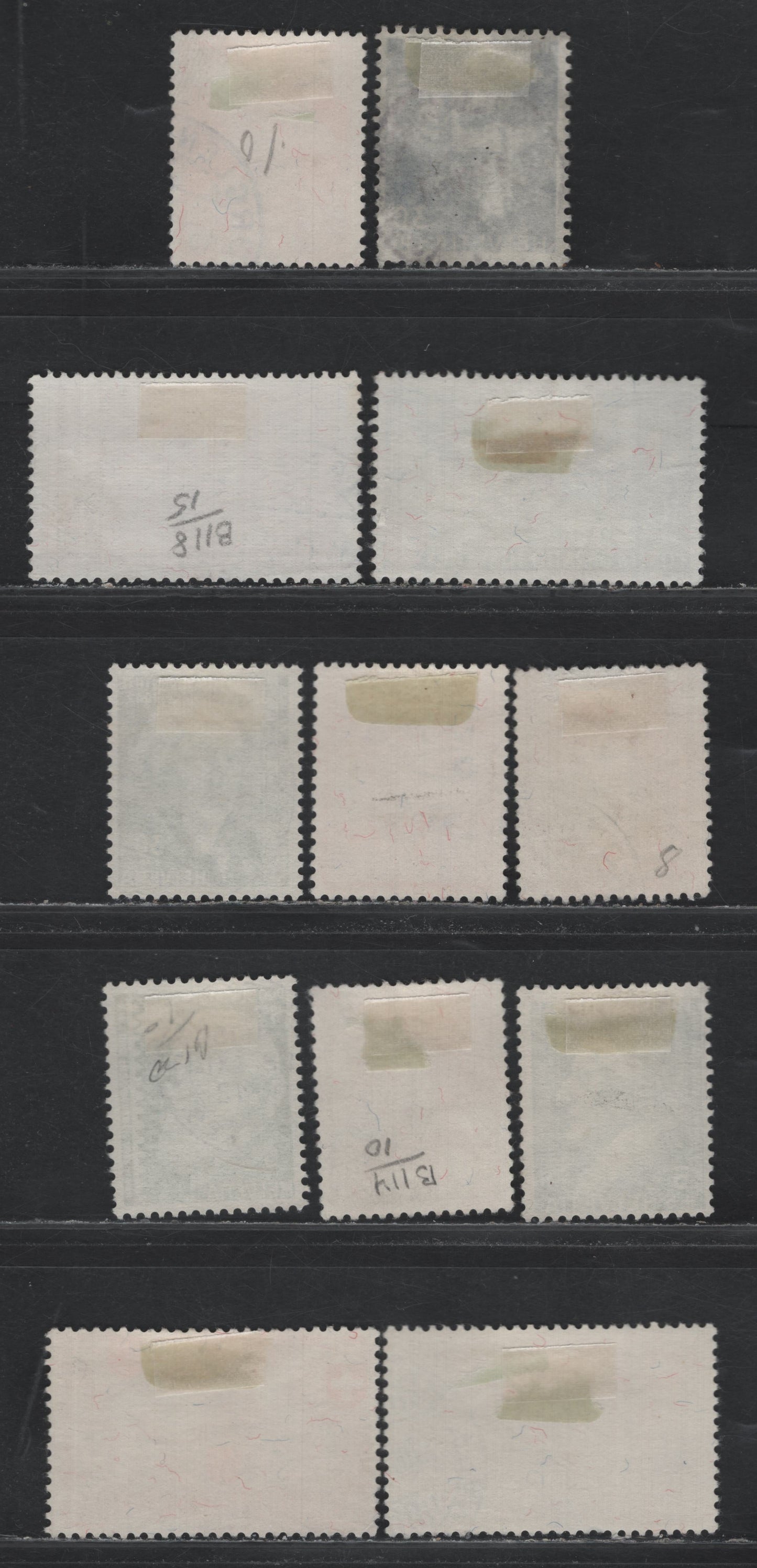 Lot 121 Switzerland Scott#B110-B115, B117-B118, B120-B123 5c+5c - 20c+5c Dark Green - Orange Red , 1941-1942 National Fete Day - Semi Postal Issues, 12 Very Fine Used Singles