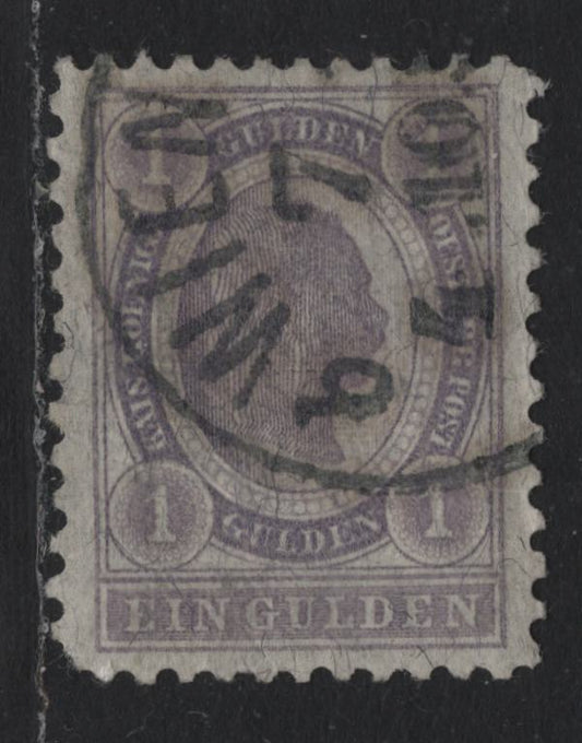 Lot 187 Austria Scott#63var 1gld Pale Lilac , 1899 Franz Joseph Sideface Issue, A Very Fine Used Single, Line Perf 11.5x10.5