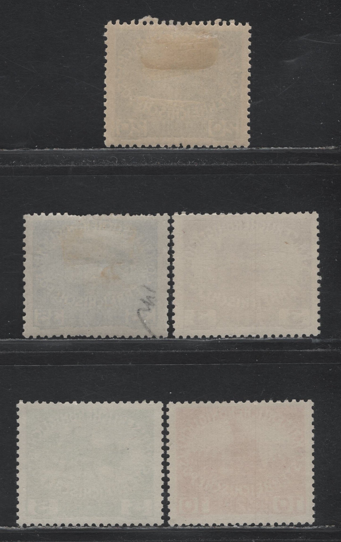 Lot 221 Austria Scott#B3-B7 3h+1h - 35h+3h Violet Brown - Ultramarine , 1915 Semi Postal Issue, 5 VG/F/VFNH/OG Singles, B3-B5 Are NH, B7 Has Several Short Perfs
