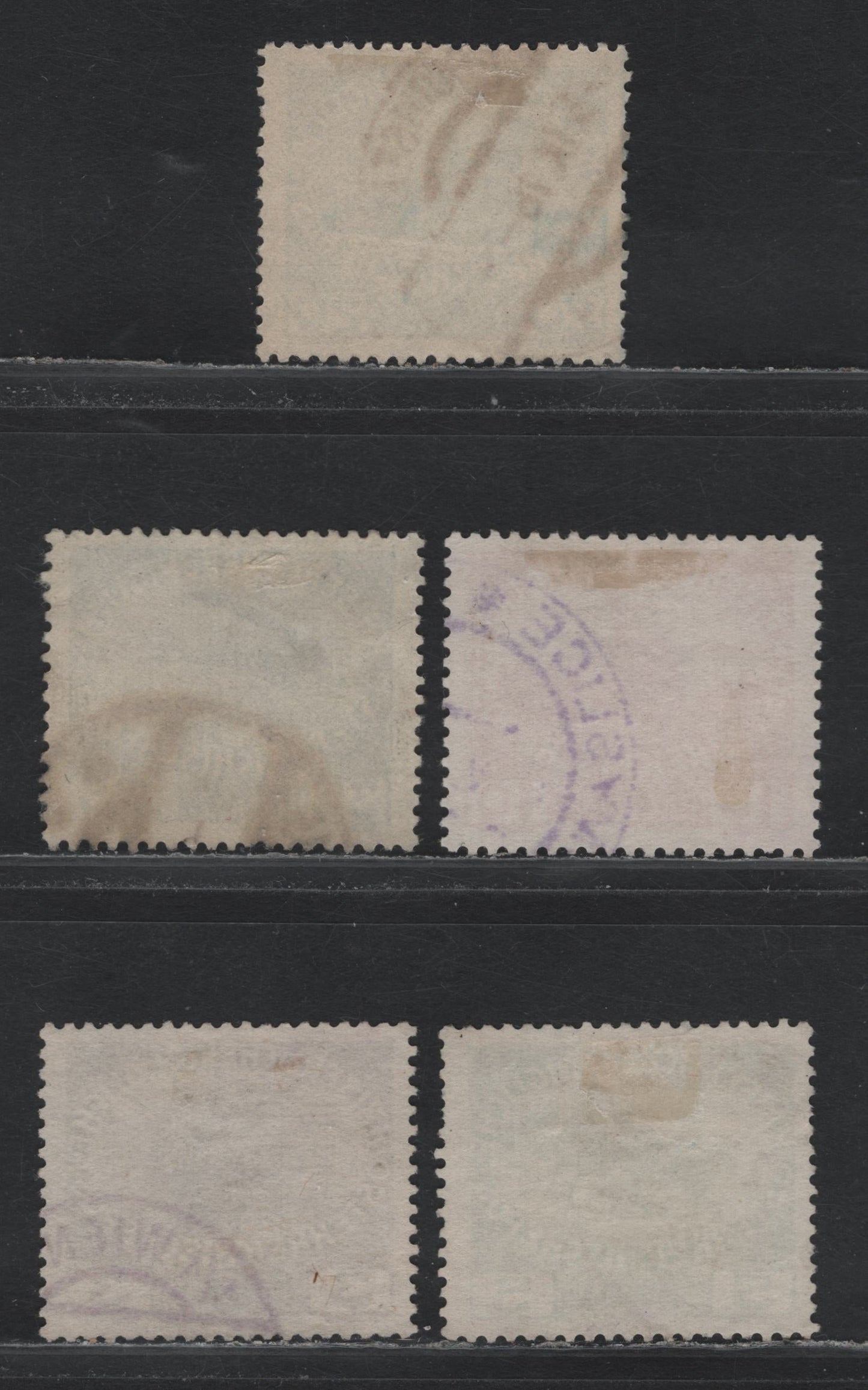 Lot 222 Austria Scott#B3-B7 3h+1h - 35h+3h Violet Brown - Ultramarine , 1915 Semi Postal Issue, 5 Fine/Very Fine Used Singles, As Lot 221, But Used