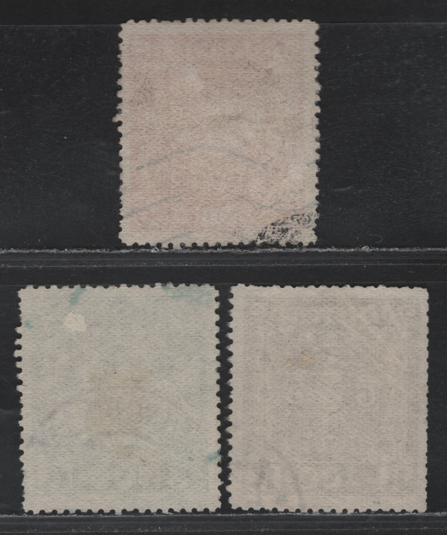Lot 246 Austria Scott#290a-292a 50k - 200kr Brown Red - Dark Violet , 1922-1924 Symbols of Art & Science Issue, 3 Fine/Very Fine Used Singles, Dry Printings Measuring 26x29mm