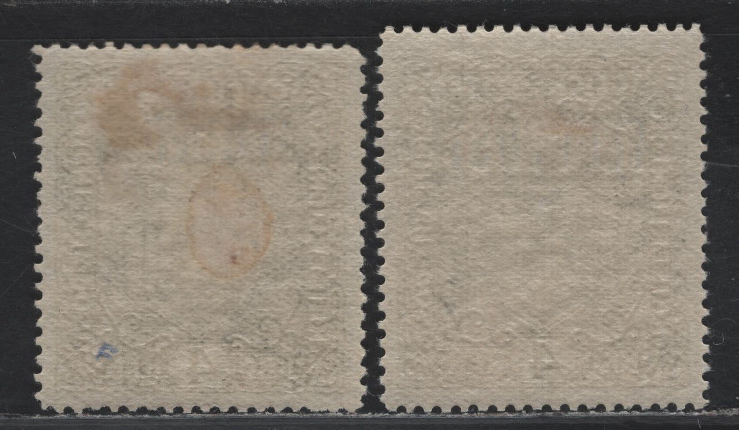 Lot 258 Austria Scott#C3a 4k Gray , 1918 Airmail Issue, 2 VFOG Singles, Two Shades Of Gray, Dry Printing