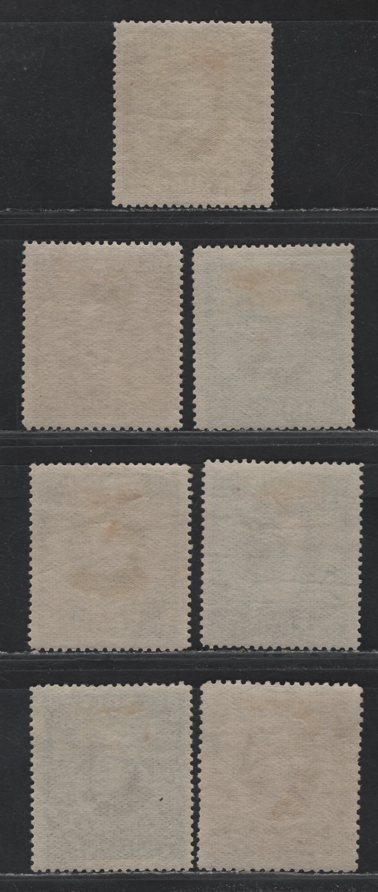 Lot 260 Austria Scott#B50-B56 2.5k - 100k Brown - Brown Olive , 1922 Composers Semi Postal Issue, 7 F/VFOG Singles, Perf 12.75 For All But 2.5k, Which Was Perf 11.5