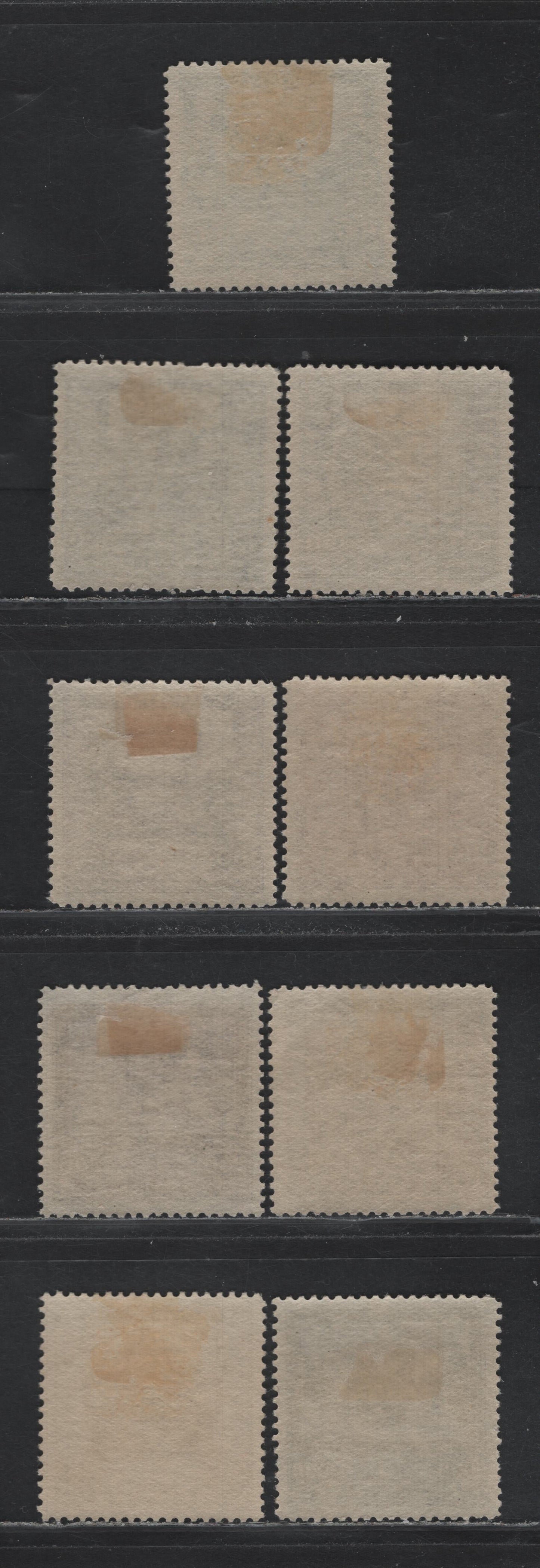 Lot 261 Austria Scott#B57-B65 100k - 1000k Dark Green - Black , 1923 Scenic Views Semi Postal Issue, 9 VFOG Singles