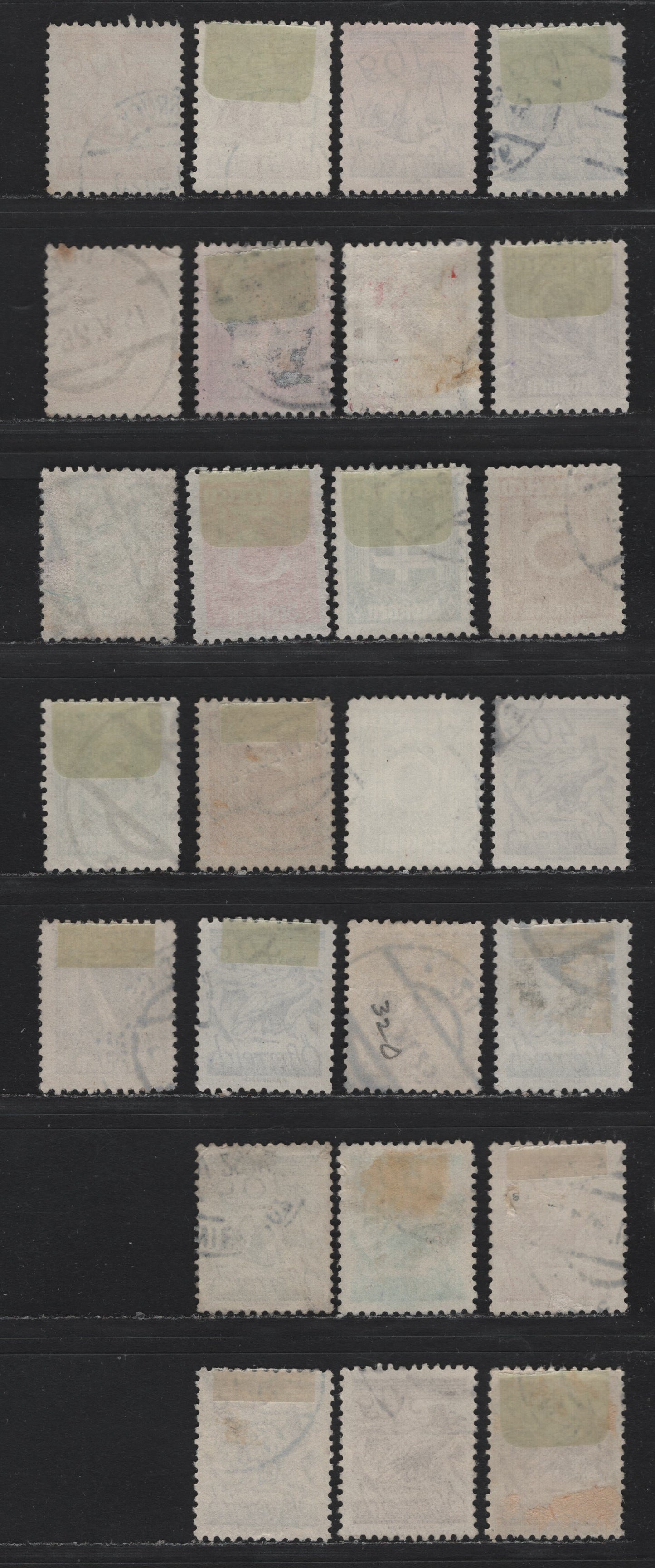 Lot 264 Austria (C) Scott#303-322 1g - 80g Dark Gray - Turquoise Blue , 1925-1932 First Shilling Issue, 26 Fine/Very Fine Used Singles, Shade Varieties On Many Values