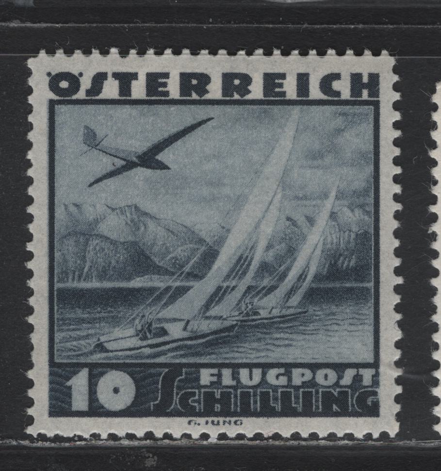 Lot 279 Austria Scott#C46 10s Slate Blue , 1935 Airmail Issue, A VFOG Single
