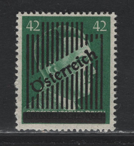 Lot 291 Austria Scott#404 42pf Bright Green , 1945 Hitler Heads Issue, A VFNH Single