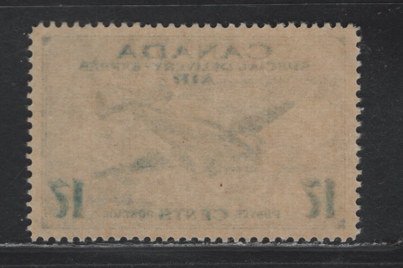 Lot 342 Canada #CE2var 17c Aniline Ultramarine , 1942-1943 Airmail Special Delivery Issue, A VFOG Single, CBN-KKKKK Paper, Perf 11.9x11.8