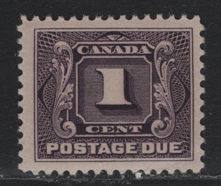 Lot 49 Canada (C) #J1c 1c Deep Rose Lilac , 1906-1928 First Postage Due Issue, A VFNH Single, ABN-GGG Paper, Perf 12x11.0