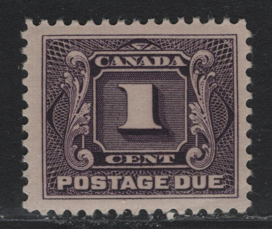 Lot 49 Canada (C) #J1c 1c Deep Rose Lilac , 1906-1928 First Postage Due Issue, A VFNH Single, ABN-GGG Paper, Perf 12x11.0