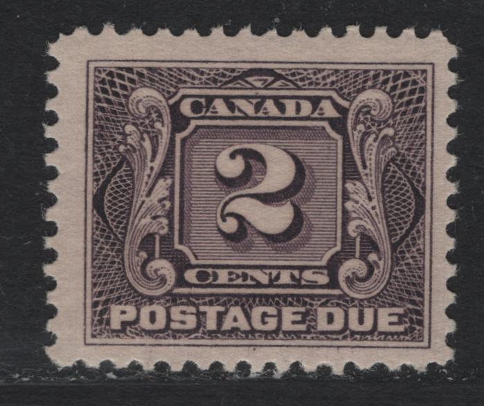 Lot 50 Canada (C) #J2 2c Blackish Lilac , 1906-1928 First Postage Due Issue, A FNH Single, ABN-F Paper, Perf 11.9