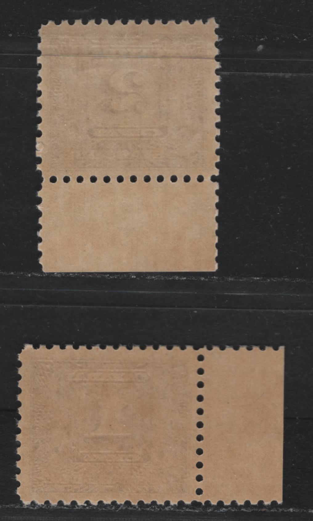 Lot 56 Canada (C) #J6i, J7i 1c Light Bluish Violet , 1930-1932 Second Postage Due Issue, 2 VFNH Singles, BABN-B & BABN-D Papers, Perfs 10.8x10.9 & 10.9x10.8