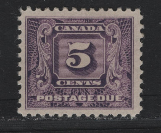 Lot 58 Canada (C) #J9i 5c Light Reddish Violet , 1930-1932 Second Postage Due Issue, A VFOG Single, BABN-D Paper, Perf 10.9x10.8