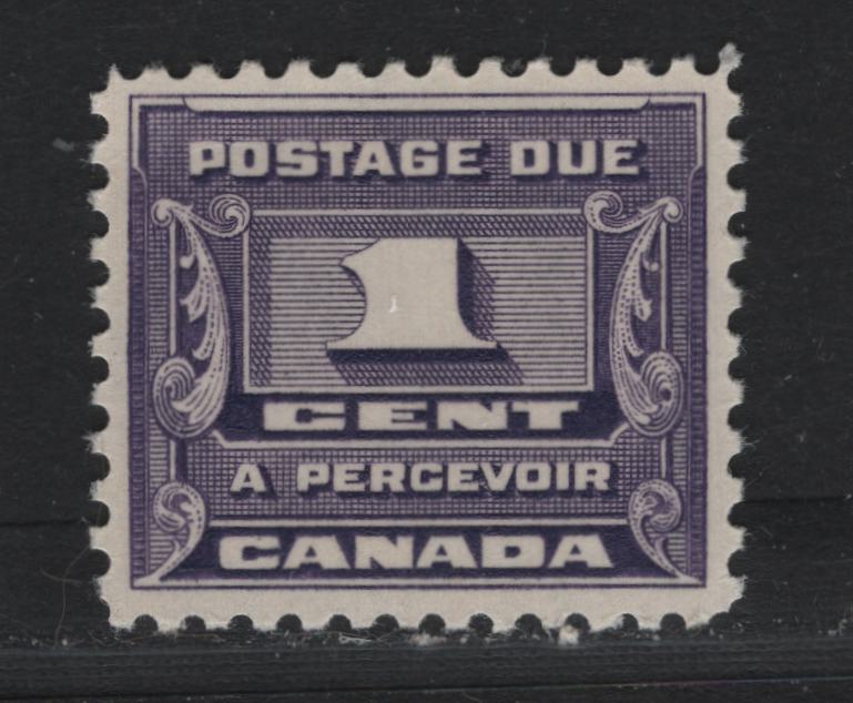 Lot 59 Canada (C) #J11 1c Bluish Violet , 1933-1934 Third Postage Due, A VFOG Single, BABN-II Paper, Perf 10.9x10.7