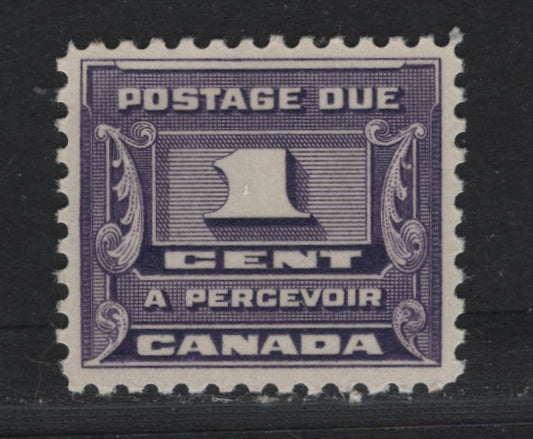 Lot 59 Canada (C) #J11 1c Bluish Violet , 1933-1934 Third Postage Due, A VFOG Single, BABN-II Paper, Perf 10.9x10.7