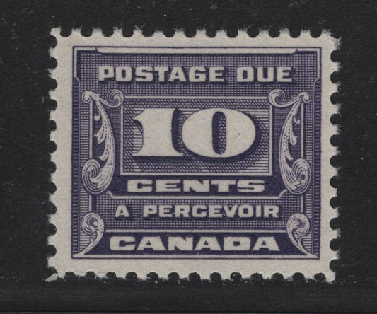 Lot 62 Canada (C) #J14 10c Bluish Violet , 1933-1934 Third Postage Due, A FNH Single, BABN-D Paper, Perf 10.8x10.75, Light Fingerprint On Gum But NH.