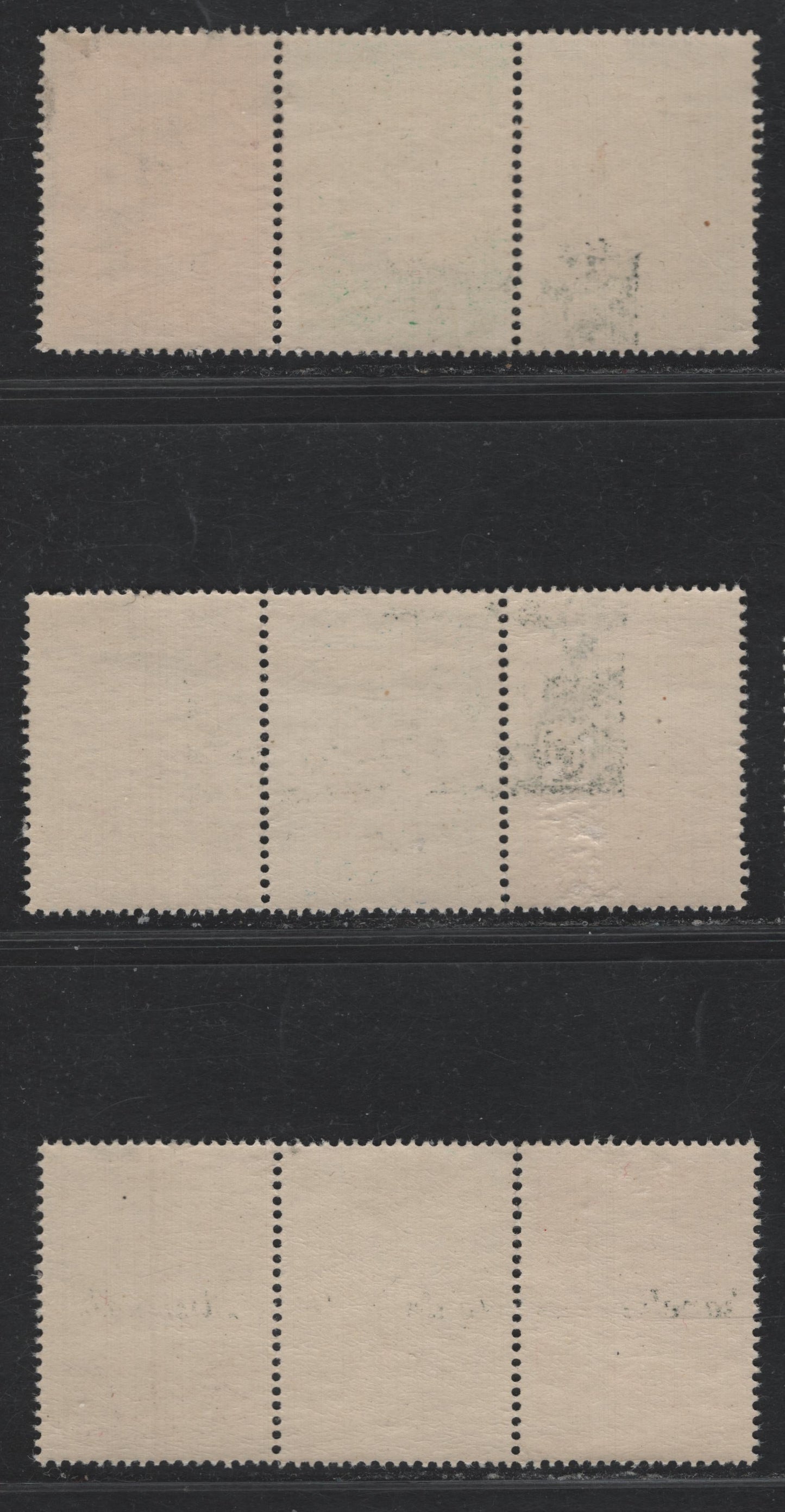 Lot 351 Belgium (C) SC#B279a-i 13c-5c - 5fr+5fr Slate - Dull Violet , 1941 Arms Semi Postal Issue, 3 VFNH Singles