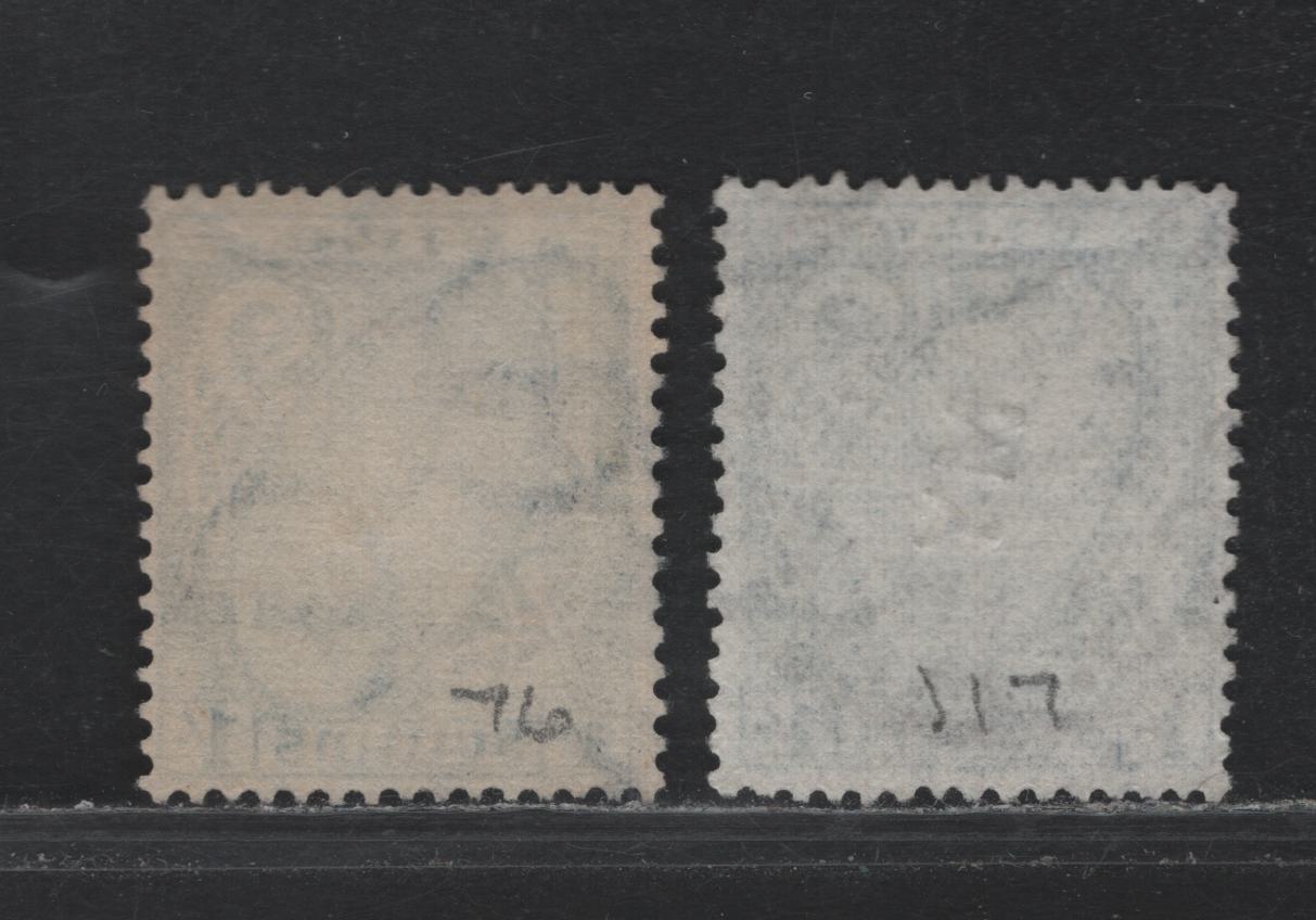 Lot 367 Ireland (C) Gibbons#82, 122 1/- Blue - Light Blue , 1922-1968 Sword of Light, Map, Arms & Celtiec Cross Issues, 2 Fine Used Singles, Multiple E Wmk