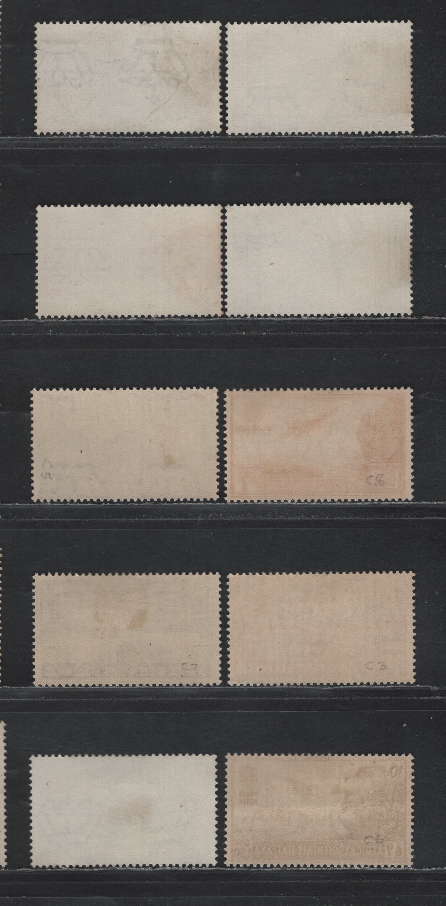 Lot 368 Italian East Africa (C) SC#1-4, 5, C3, C5-C8 2c - 3l Red Orange - Carmine Lake , 1938 Pictorials - Airmail Issues, 10 F/VFOG & Unused Singles, C6 Has A Horizontal Bend, Regular Issues Have Little To No Gum, Airmails All Have Gum.