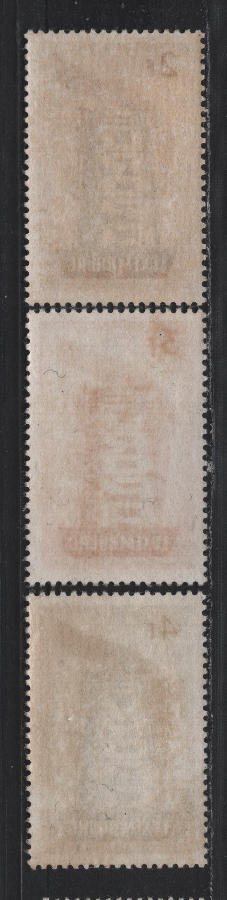 Lot 383 Luxembourg (C) SC#318-320 2fr - 4fr Brown & Black - Bright Blue & Deep Black , 1956 Europa Issue, 3 VFOG Singles