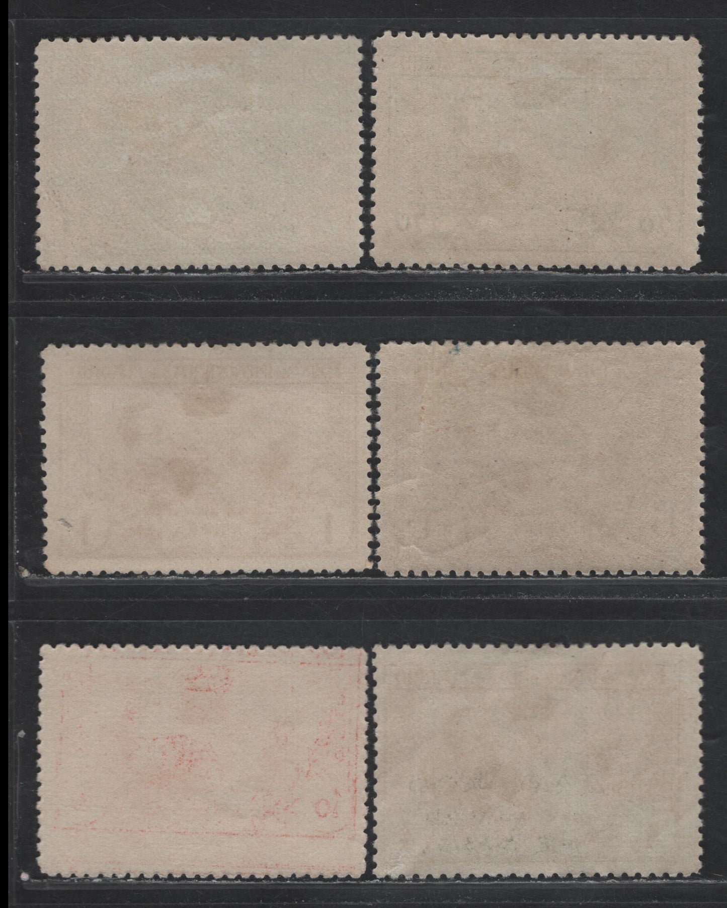 Lot 395 Spain (C) SC#Unlisted 10c - 4p Carmine - Brown , Unissued Madrid Industrial Exhibition Labels, 6 VFOG & Unused Singles, Engraved, As The Originals, But Perf 11 Instead Of 11.5, 10c, 1p & 4p Have No Gum.