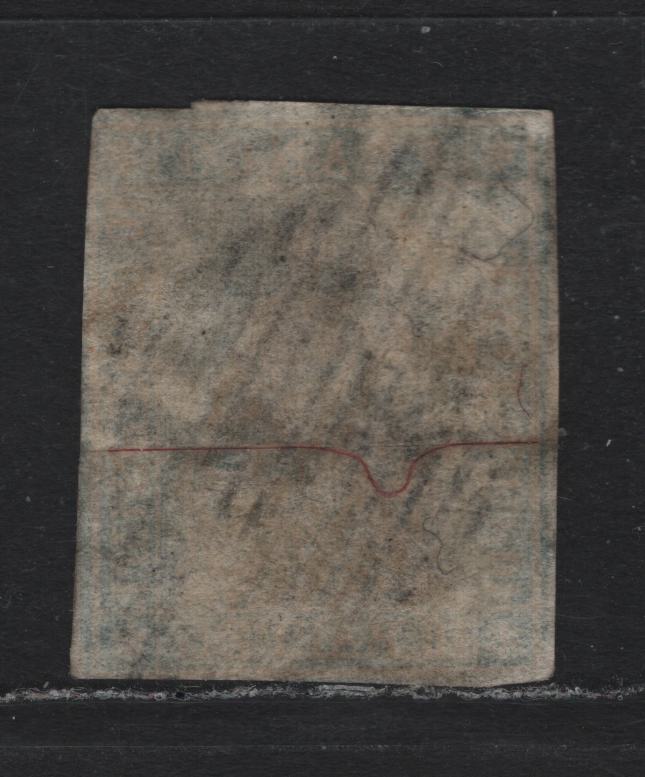 Lot 399 France (C) SC#26 15r Milky Blue , 1855-1857 Struebel Issue, A Very Good Used Single, Red Silk Thread, 1 Full Margin At left, Clear To Touching At Top, Clear To In on Other Two Sides, Medium Thick Paper With Medium Impression.