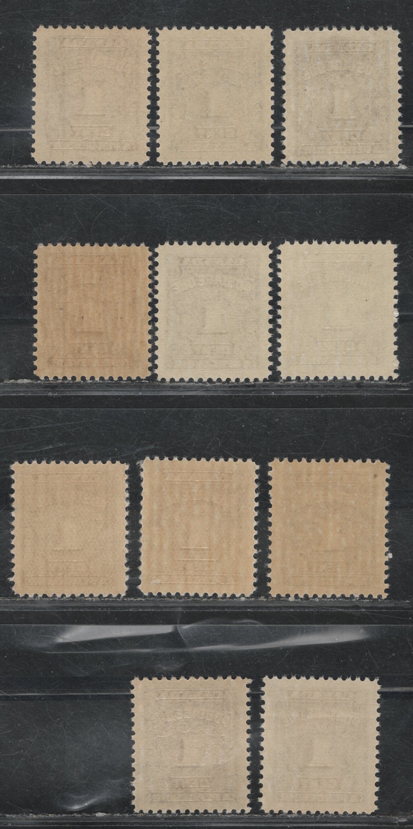Lot 331 Canada SC#J15, J15b 1c Deep Rose Lilac, Deep Violet, Violet & Reddish Violet 11 VFNH & VFCTO Singles On A Variety of DF Papers, Varying In Fluorescence From 1-2, Unchecked As To Exact Perfs, All Different From The Stamps in Other Lots