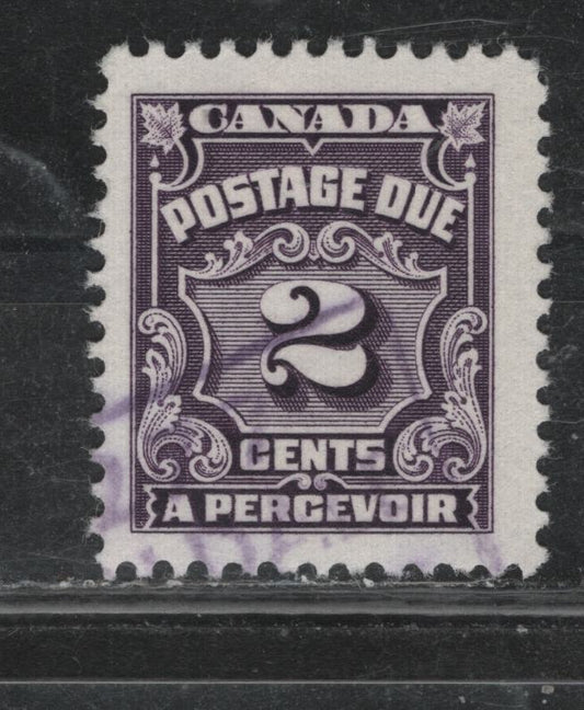 Lot 343 Canada #J16var 2c Deep Violet , 1935-1965 4th Postage Due Issue, A Fine Used Single, Unlisted MF (CBNE-B) Paper, As Scarce As the Listed HB Paper