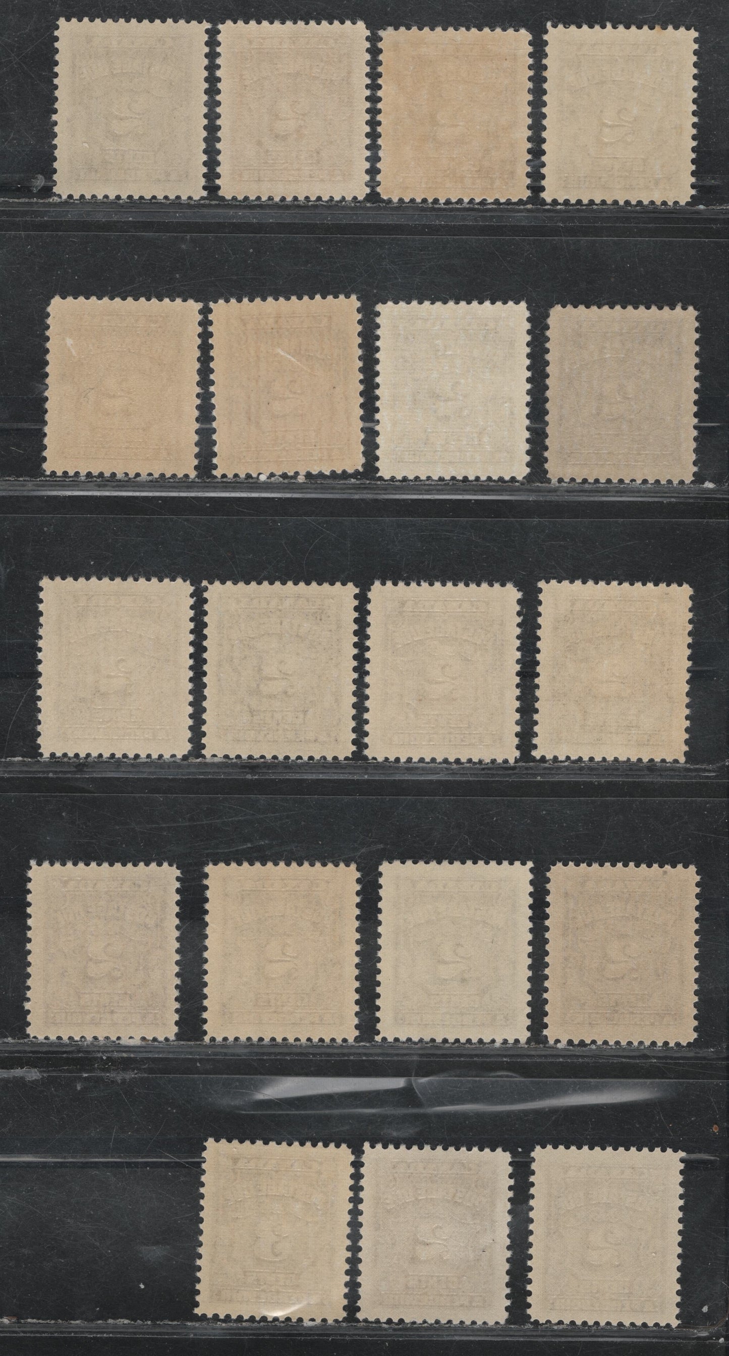 Lot 367 Canada SC#J16/J16B 2c-3c Deep Rose Lilac & Violet Shades 19 VFNH Singles On A Variety of DF Papers, Varying In Fluorescence From 1-2,  All Different From The 2c Stamps in Other Lots